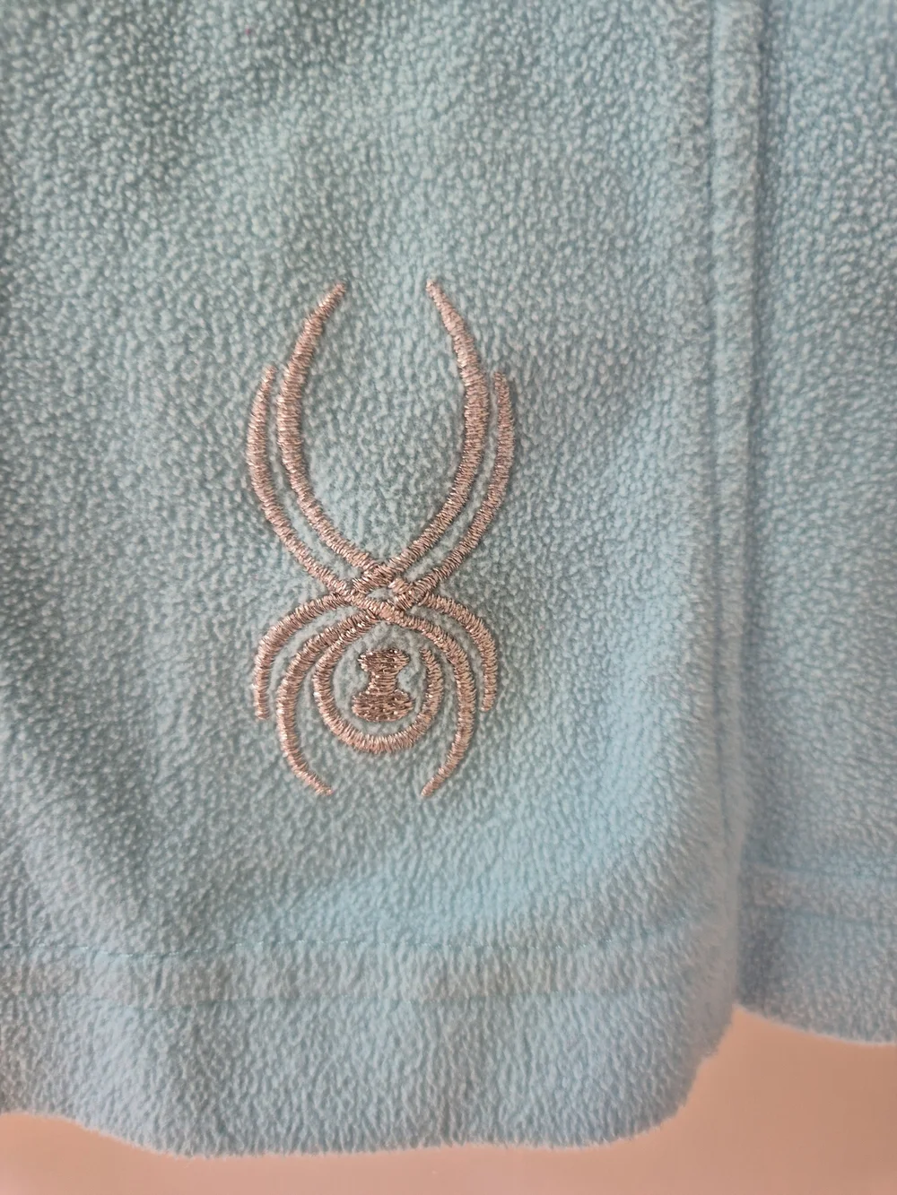 Spyder Shimmer Bug Ice Blue Half Zip Fleece Pullover Jacket Girls Size 5T